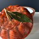 Vintage woven basketwork box – decorative apple shape