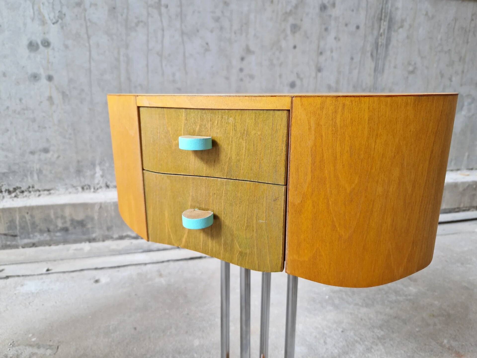 Pair of postmodern Memphis Milano style side tables, 1980s