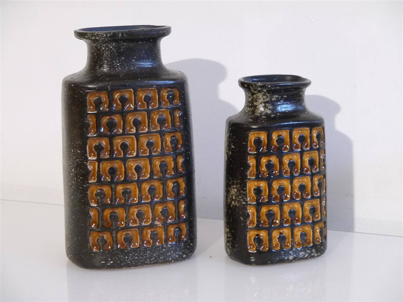Pair of ceramic vases, West Germany, 1970