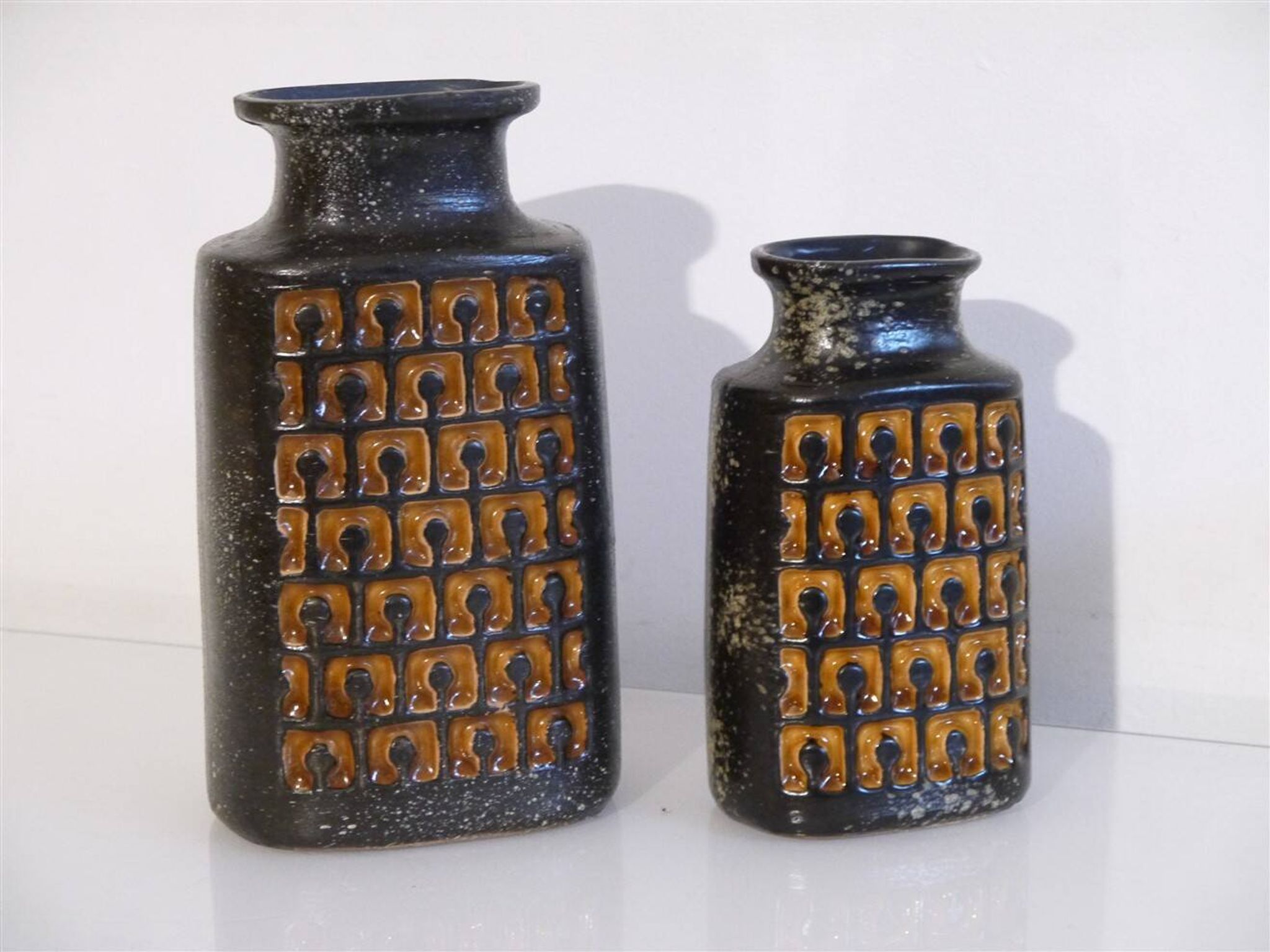 Paire de vases en ceramique west gemany 1970
