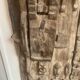 Old carved African door in solid wood – ethnic decoration – pi
