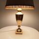 Art deco living room lamp in golden brass from the 1950s