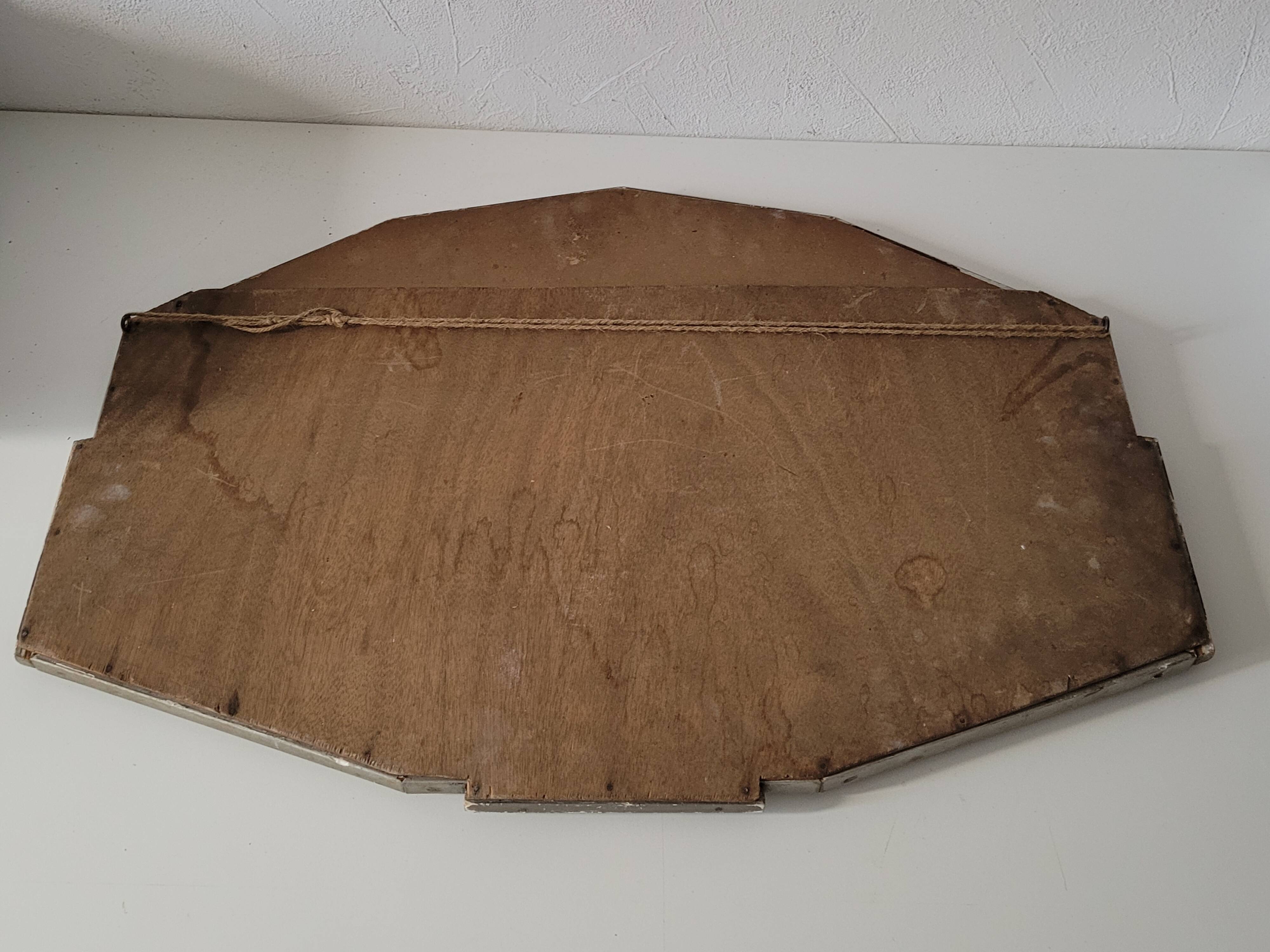 Silver art deco mirror