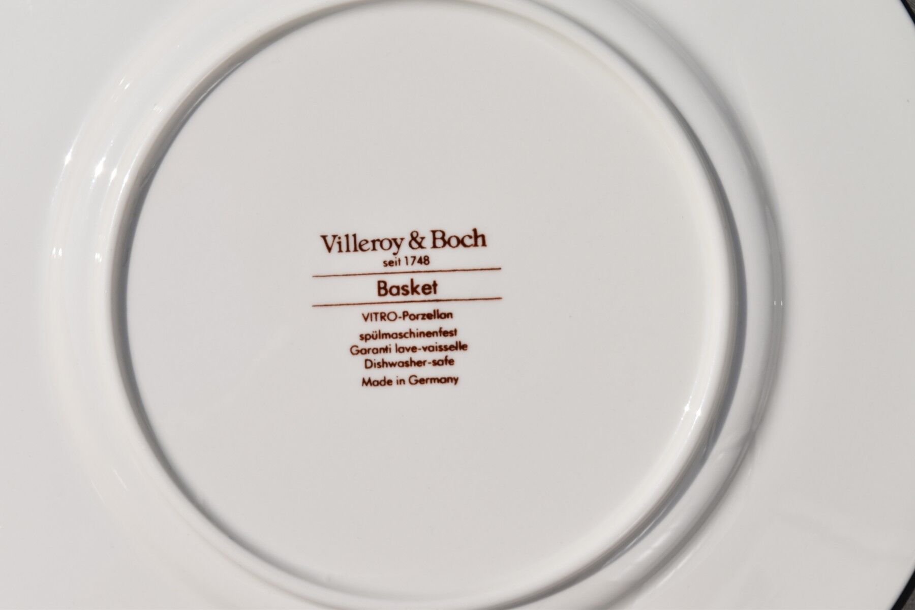 6 dessert plates Villeroy & Boch basket model