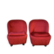 Set of 2 Mid-Century armchairs in purple velvet, 1950s Czech Republic.