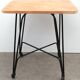 Wood and metal dessert trolley on wheels, vintage Eiffel leg, made in France 1960.