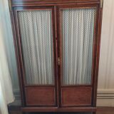 Library louis 15, old, door with fence