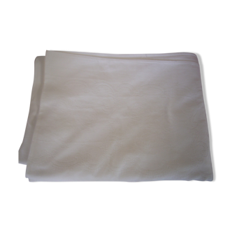 White damask cotton table 120 x 270cm