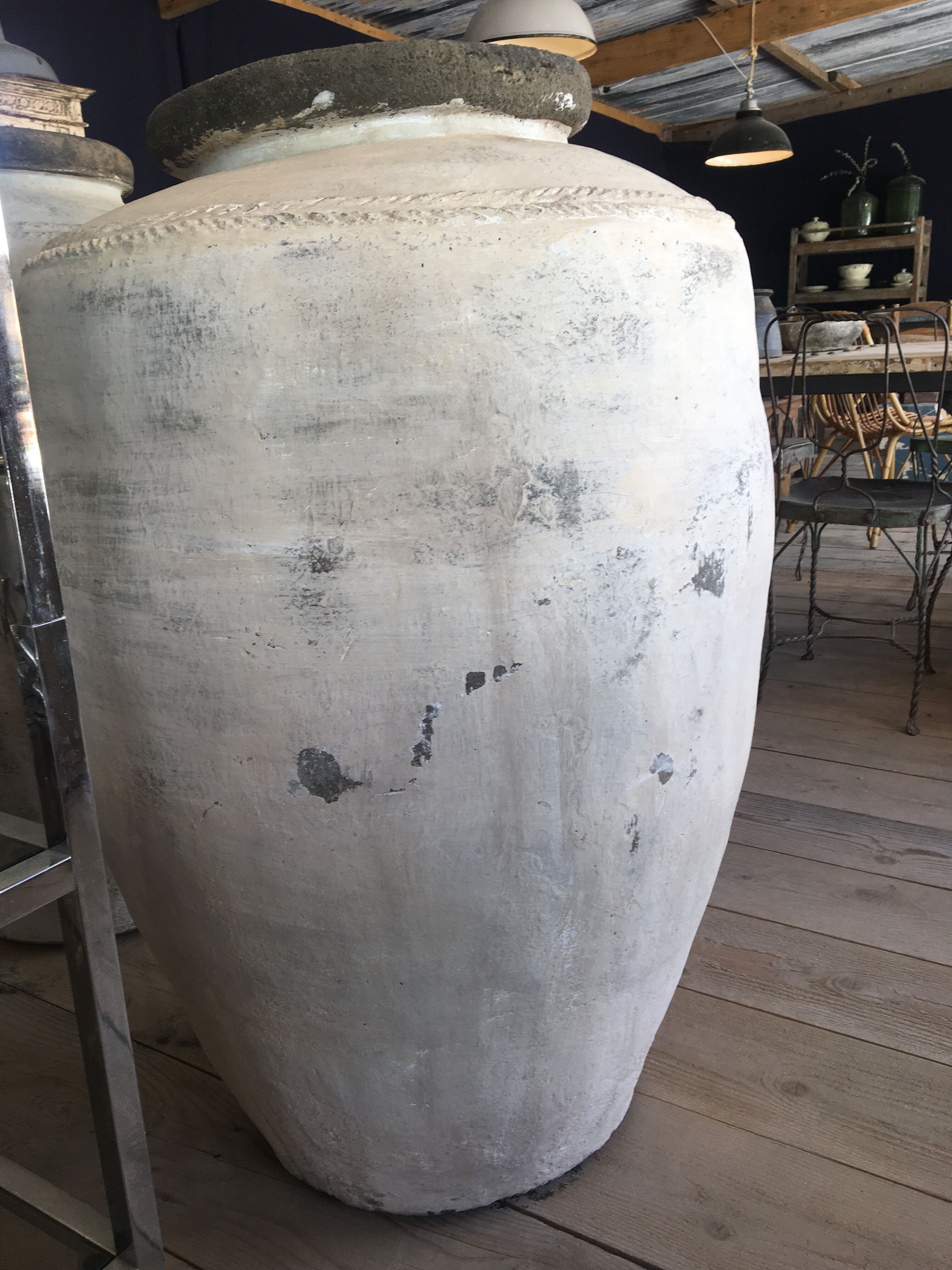 Old terracotta water jar