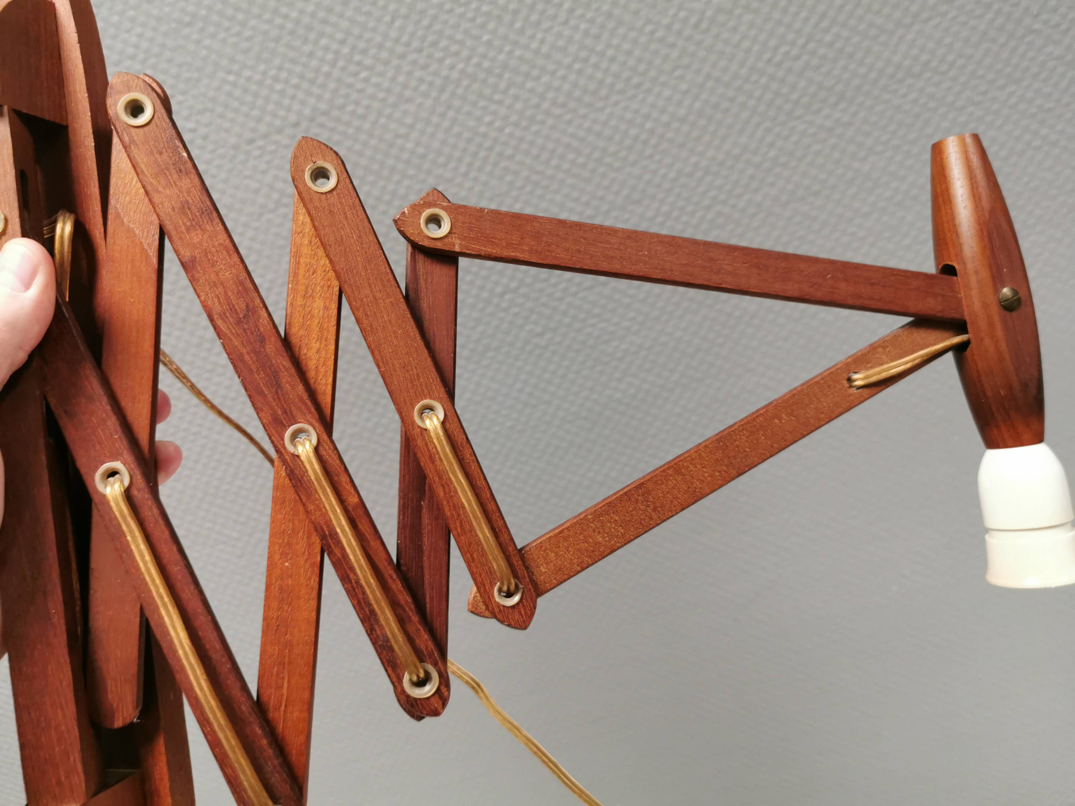 Wall lamp in teak, Denmark 1970-80s.