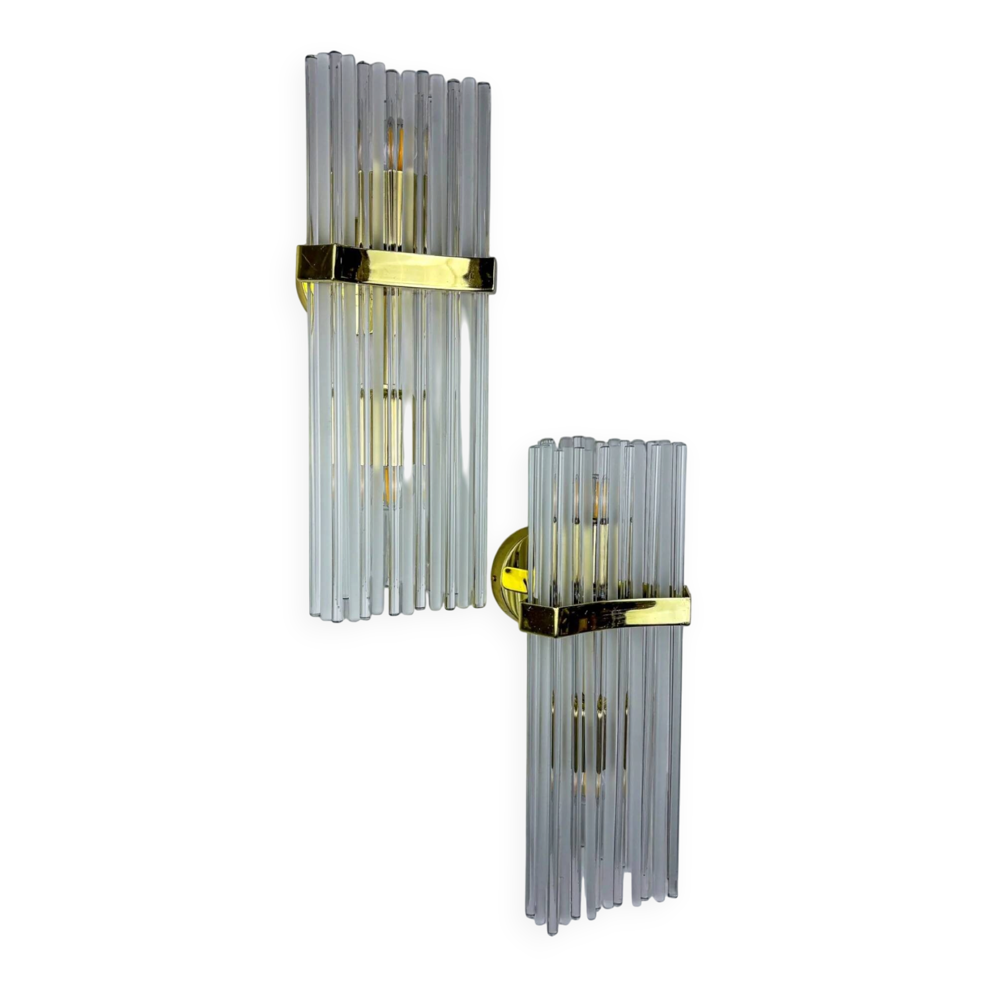 Pair of wall lights from Sciolari for Lightolier, circa 1970s, Italy