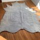 Large vintage natural cowhide carpet 195x188cm