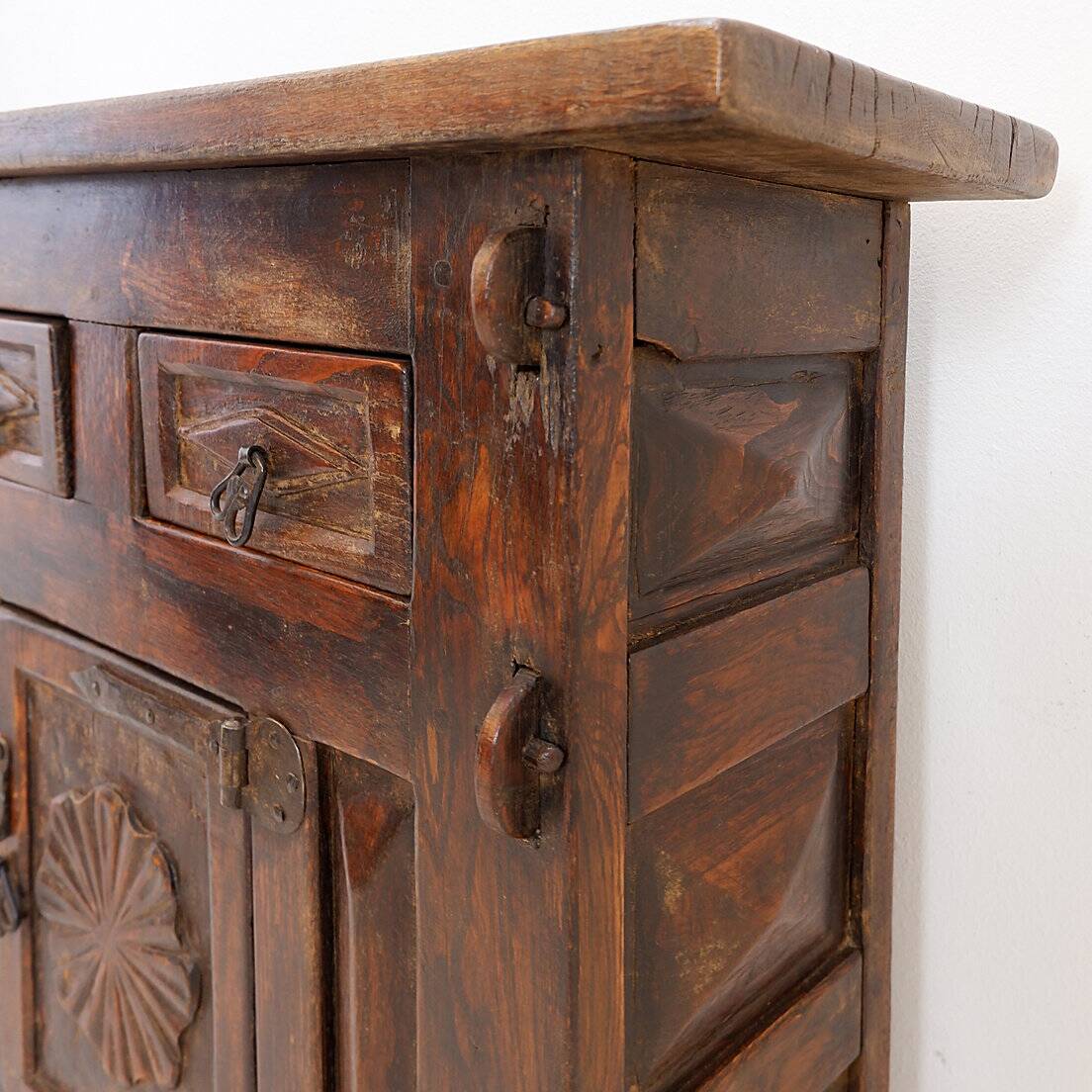 20th Century Spanish Rustic Sideboard - 2 Drawers