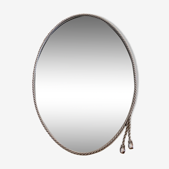 Miroir en métal argenté ancien 68x46cm