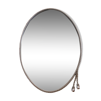 Miroir en métal argenté ancien 68x46cm