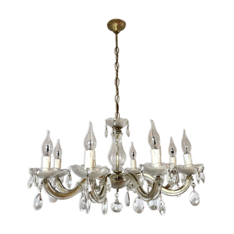 Lustre à papilles Murano 8 branches années 50