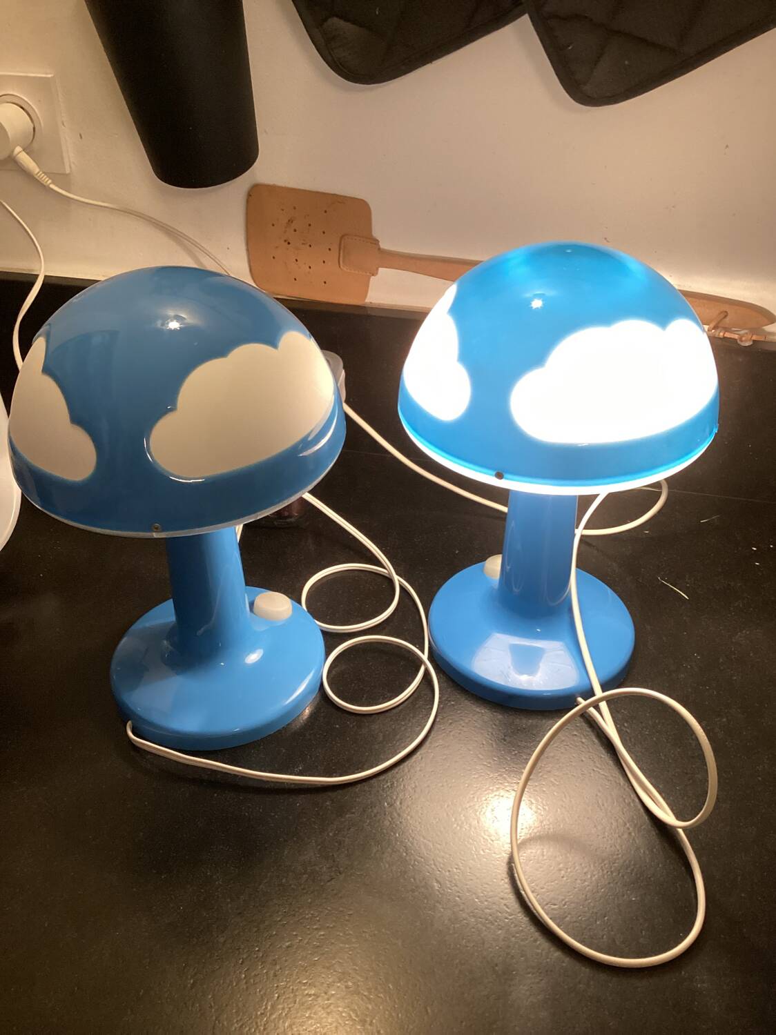 Pair of Ikea Skojig lamps