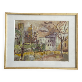 Antique framed painting signed JJ