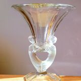 Art Deco pressed glass vase