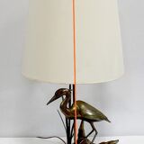 Brass table lamp, "the heron" – 1970