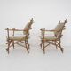 2 fauteuils en bambou, Italie, années 1960