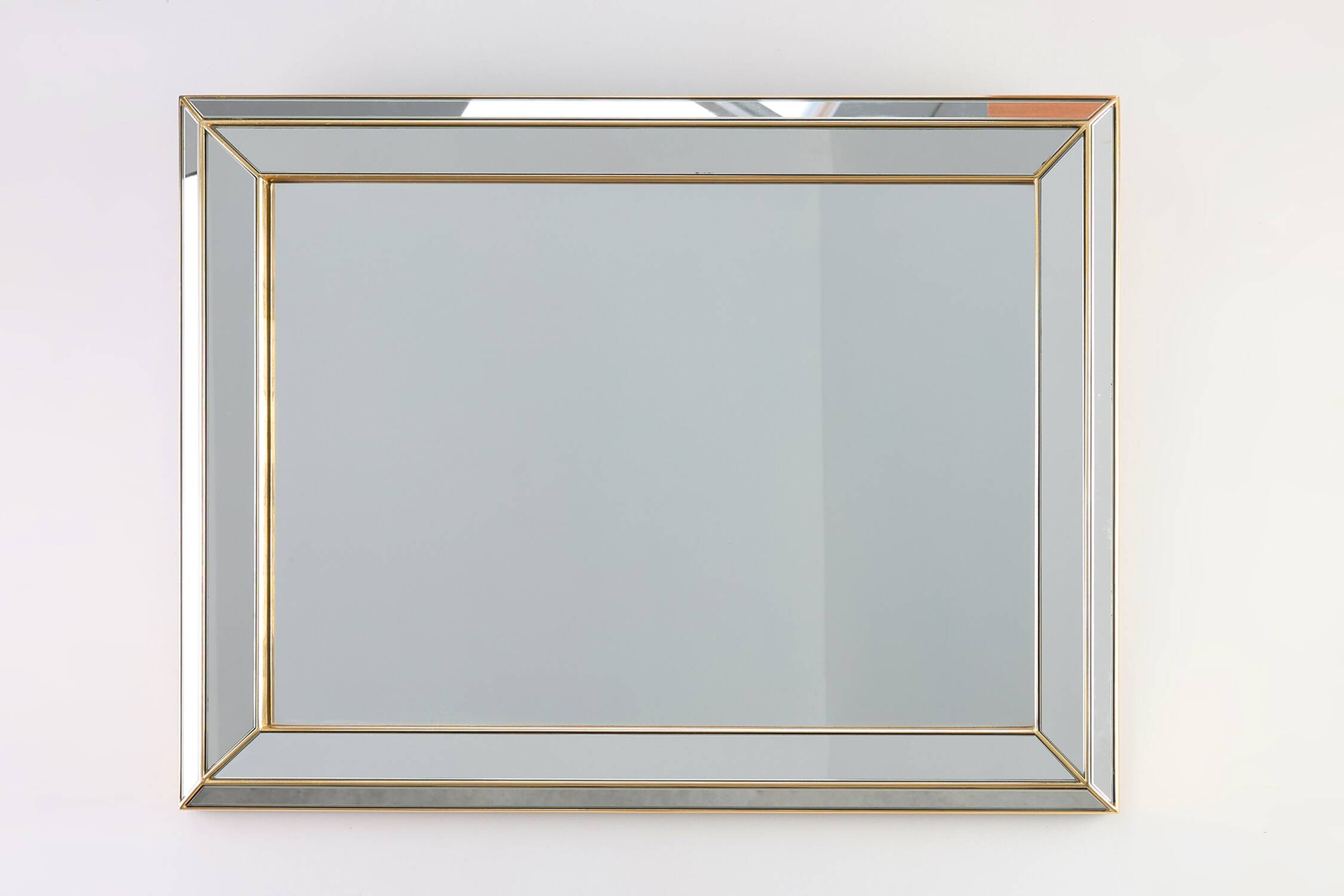 Large Hollywood Regency Deknudt Mirror in Gilt Frame, Belgium, 20th century
