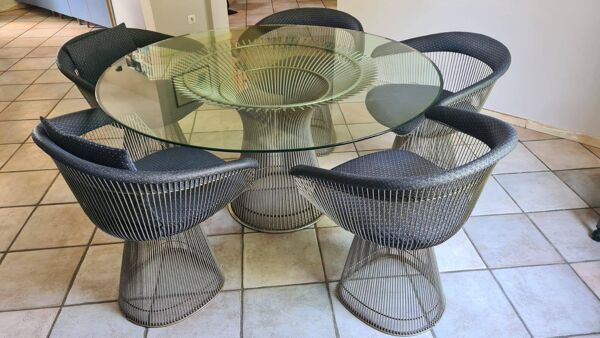 Table Warren Platner avec ses 5 sièges