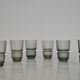 Art deco Glass Carafe with six glasses,Bohemia,1930's.