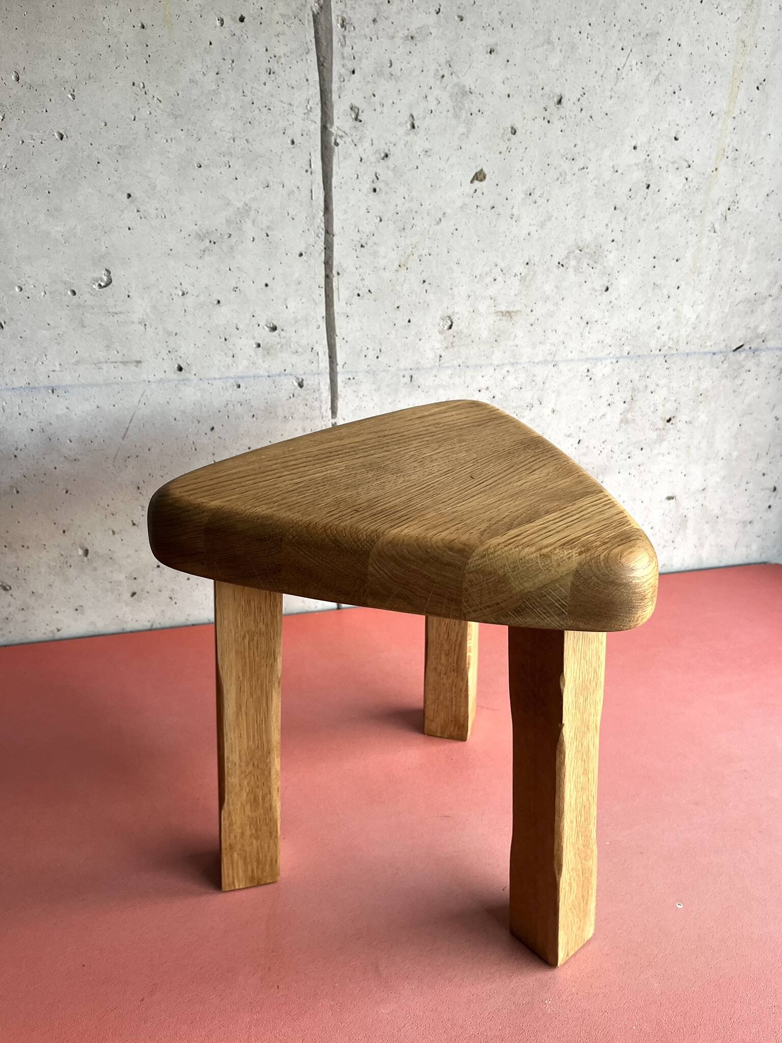 Vintage brutalist nesting tables in solid wood, design
