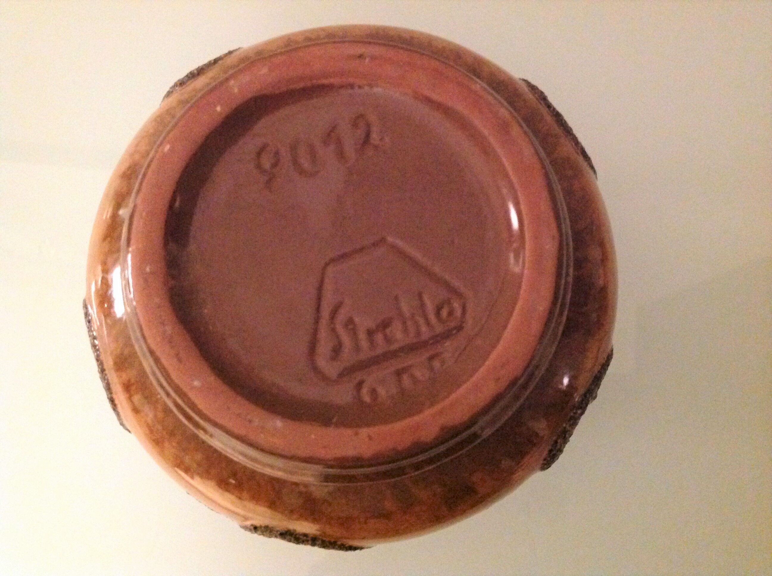 Fat Lava beige ceramic vase by Strehla West Germany vintage 60s-70s