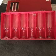 Ensemble de 24 verres en cristal d'Arques gravés modèle Matignon