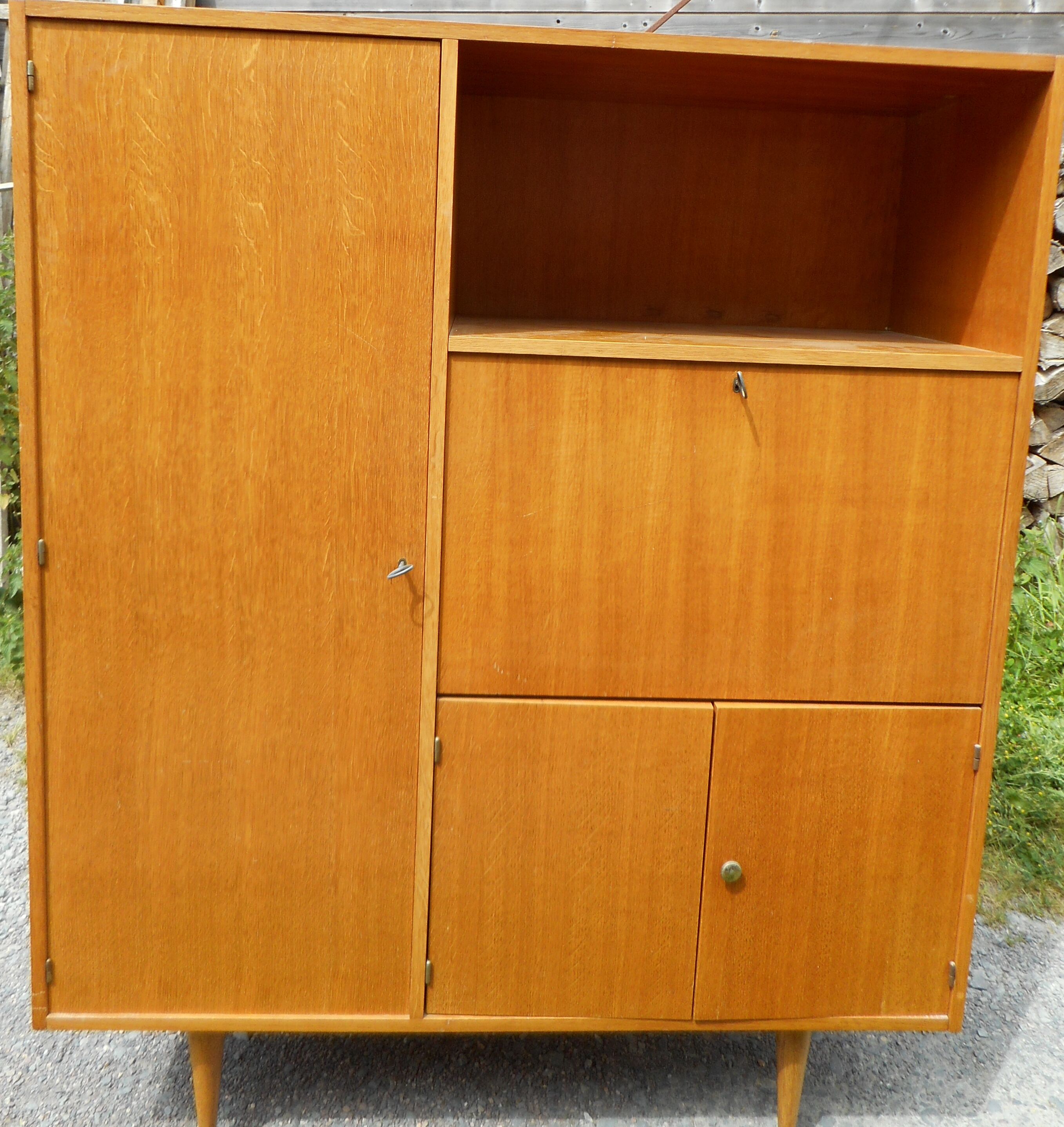 Vintage Secretary years 50/60 oak