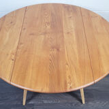 Ercol round drop leaf dining table, 1960s - no.14
