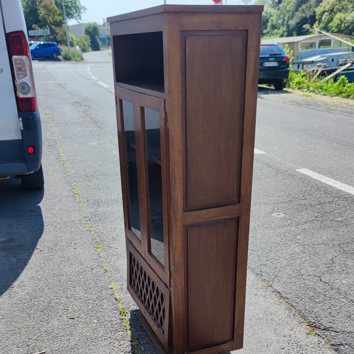 Solid walnut bookcase circa 1930