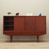 Buffet haut en teck, design danois, années 1960, fabrication : Westergaards Møbelfabrik