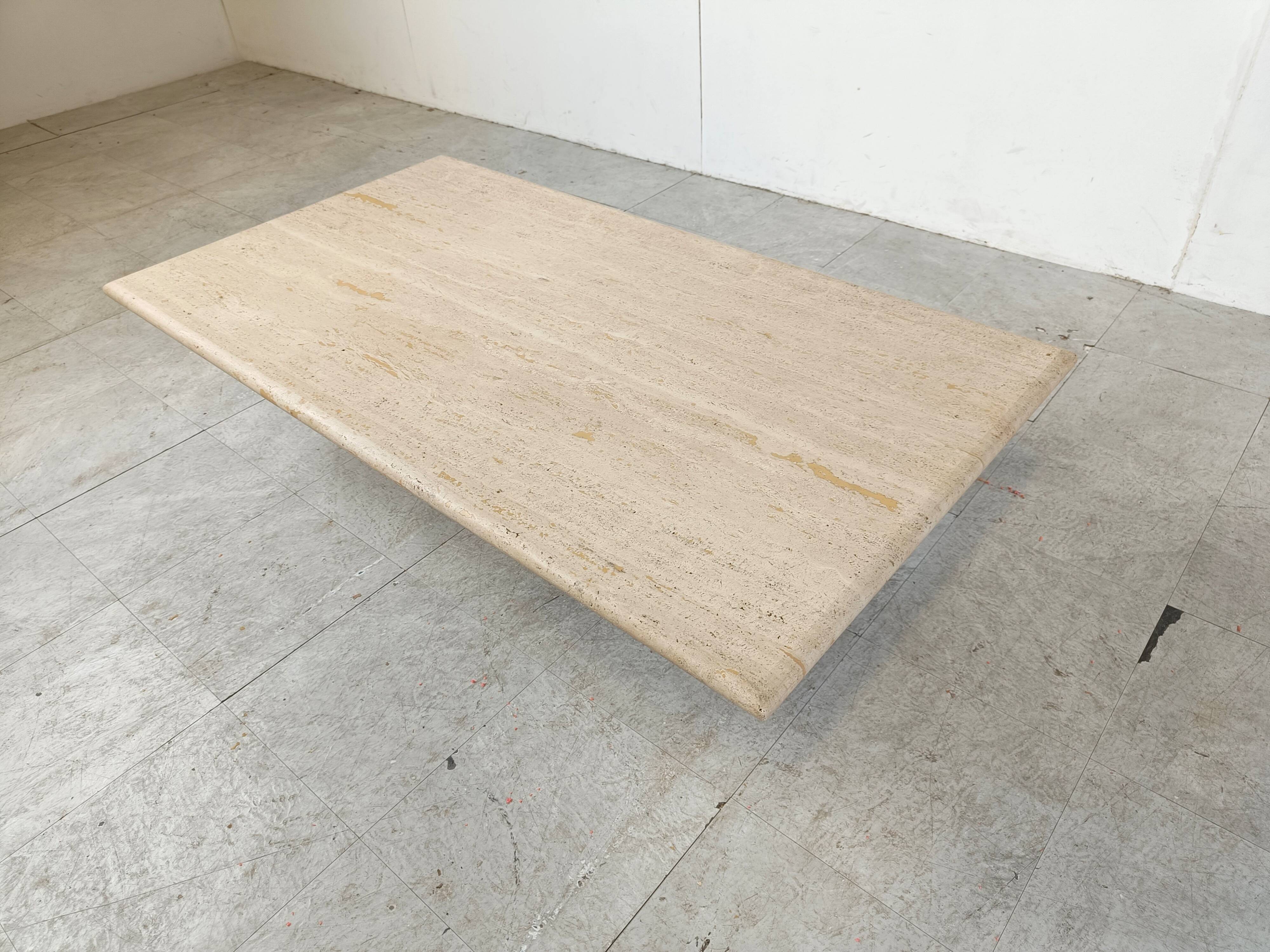 Travertine Coffee Table 1970s, Italy