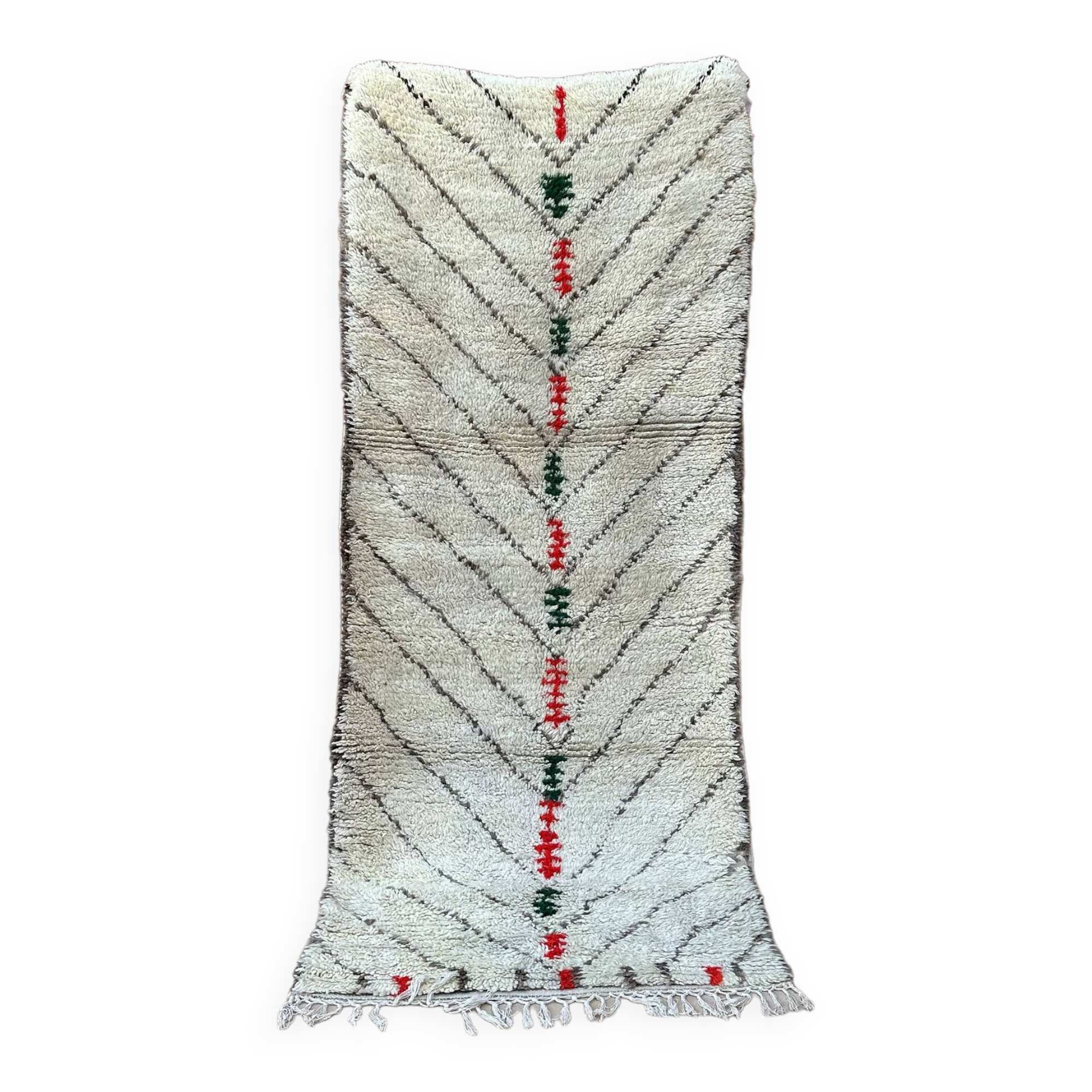 Tapis marocain beige - 103 x 253 cm