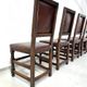 Vintage Handmade French Chairs in Leather & Oak, 1970s.