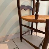 Straw country armchair