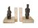 Pair of vintage travertine bookends