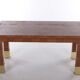Table basse rectangulaire Harrison Van Horn raffia et laiton, 1970