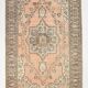 6x9 Salmon & Brown Madallion Pattern Persian Area Rug, 182x284Cm