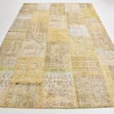 Yellow Mustard Large Vintage Rug, 204x306Cm