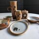 Rare stoneware ensemble "La Colombe" 60'