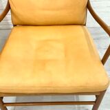 Set of 2 vintage Ole Wanscher chairs | Colonial chair | Leather