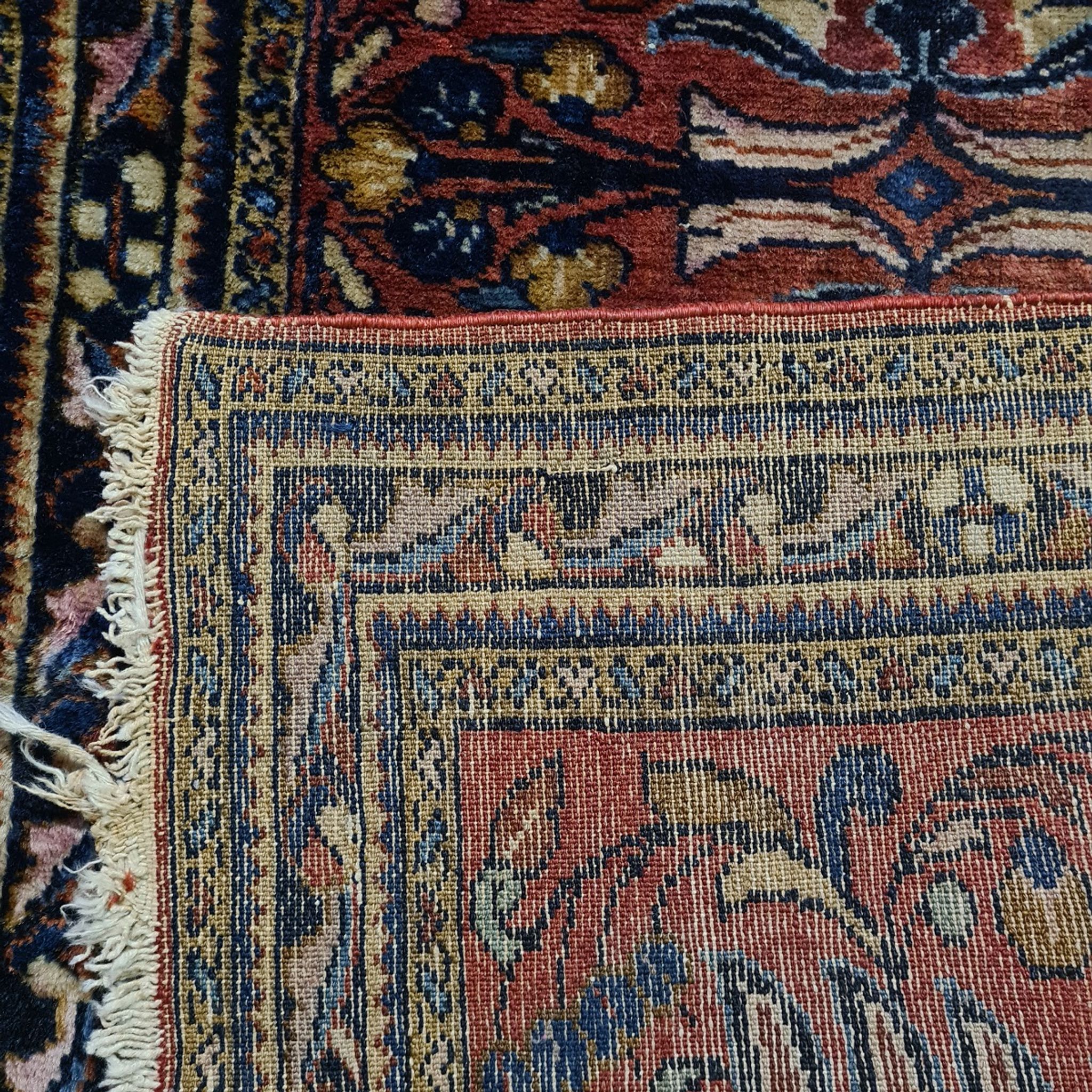 Persian Hand Knotted Half Silk Rug, mid 20th century.