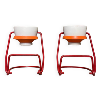 Pair of Christian Poux stools
