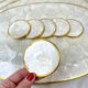 6 Sets de table & 6 sous verre nacre de Capiz et 6 serviettes brodées vintage