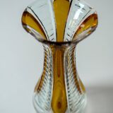 Vase en verre bicolore