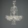 Antique glass chandelier with 5 lights, Italy, 20th century.